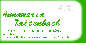 annamaria kaltenbach business card