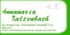 annamaria kaltenbach business card